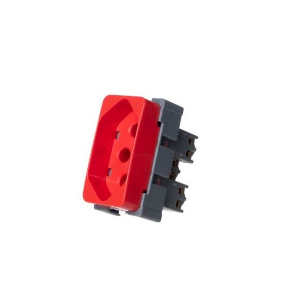 Tomada 2P+T 20A 250V– Vermelho – B3